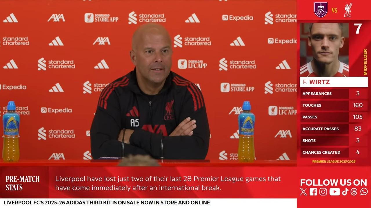 开云官网-斯洛特:伊萨克未来几周不会踢满90分钟;对阵升班马总是困难